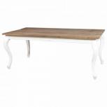 Oriental Eettafel Met Barokpoot Creme Teak