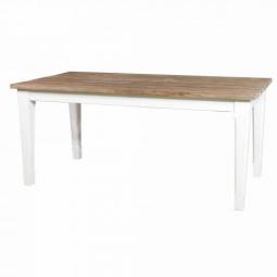 Oriental Eettafel Met Tapse Poot Creme Teak