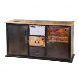 Vintage Dressoir 2-drs. 3 laden