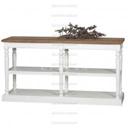 Oriental Side-Table 84047 Creme Teak