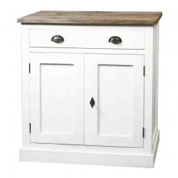 Oriental Commode 2 Drs. 1 Lade 84063 Creme Teak