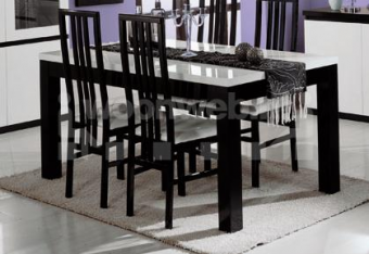 Roma Eettafel Black White